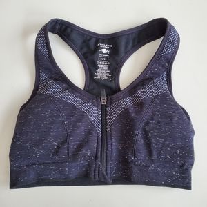 Zip Front Sports athletic  Bra